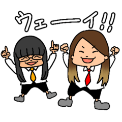 [LINEスタンプ] 銭湯の脱衣所〜長髪とロン毛ver〜