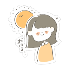 [LINEスタンプ] ゆる手描きスタンプ／おんなのこver.