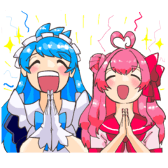 [LINEスタンプ] メイドの芽衣さん2＆りぼんちゃん