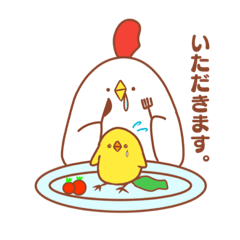 [LINEスタンプ] ニワ子とヒヨ子