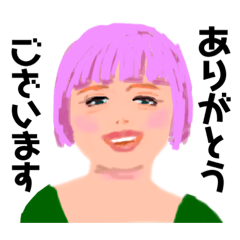 [LINEスタンプ] 髪色いろいろ女子ともだち。