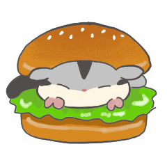 [LINEスタンプ] どこでも眠るフクロモモンガ