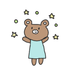 [LINEスタンプ] そら色ワンピースくまちゃん