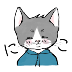 [LINEスタンプ] 擬人化した猫ちゃんスタンプ（ハチワレ編）