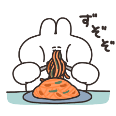 [LINEスタンプ] パスタとうさちゃん