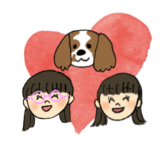 [LINEスタンプ] おのだ家の仲良し三姉妹