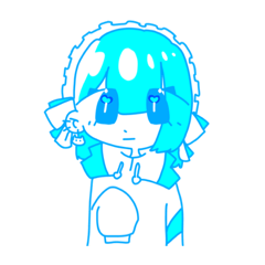 [LINEスタンプ] 水色系女子なう