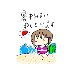 [LINEスタンプ] 夏のかなやんスタンプ