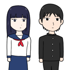 [LINEスタンプ] 黒歴史の二人