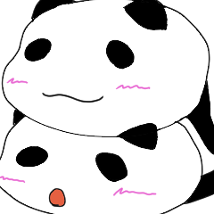 [LINEスタンプ] もちねこぱんだ