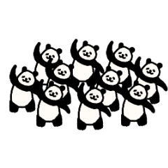[LINEスタンプ] ▶︎動く！小さいパンダがいっぱい
