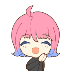 [LINEスタンプ] ピンク髪のA子ちゃん-日常-