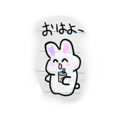 [LINEスタンプ] 落書き うさぎ