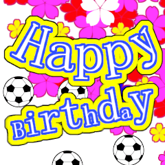 [LINEスタンプ] サッカーの誕生日おめでとう！