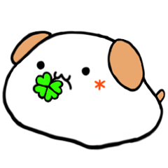 [LINEスタンプ] ひらたいいぬ