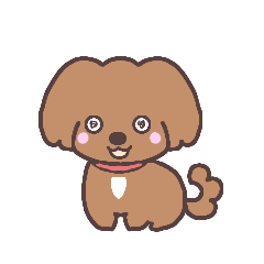 [LINEスタンプ] うちの犬のスタンプ(ちよっとだけプードル)