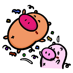 [LINEスタンプ] 豚の日常会話