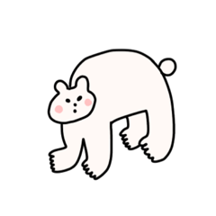 [LINEスタンプ] 小顔のシロクマ