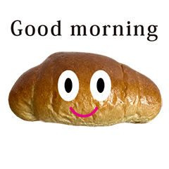 [LINEスタンプ] おいしい パン君 と 英語 Englishの画像（メイン）