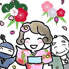 [LINEスタンプ] 着物女子つや姫ちゃん お気軽編