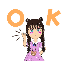 [LINEスタンプ] 明るい女の子のスタンプです