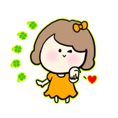 [LINEスタンプ] 日常あいさつ系 ほんわか女の子