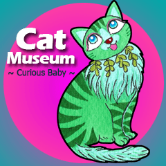[LINEスタンプ] 猫 博物館 - Curious Baby (En)
