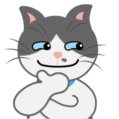 [LINEスタンプ] 表情豊かなハチワレグレー猫の画像（メイン）