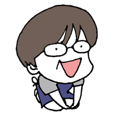 [LINEスタンプ] メガネおかあさん