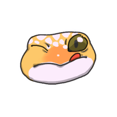 [LINEスタンプ] ヒョウモントカゲモドキのふたり