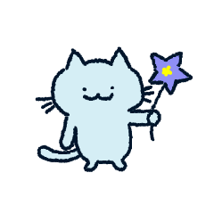 [LINEスタンプ] ブルーな猫の画像（メイン）