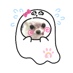 [LINEスタンプ] 千代里はおばけになった