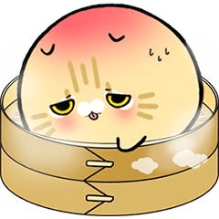 [LINEスタンプ] ネコまんじゅうを召し上がってください.