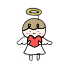 [LINEスタンプ] たこ焼きみたいな天使ちゃん