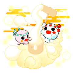 [LINEスタンプ] もちもち！モチくん3