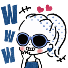 [LINEスタンプ] 動く！大人ガーリー♡おしゃかわデニム♡