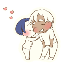 [LINEスタンプ] 双子の弟とその嫁.love