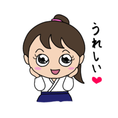 [LINEスタンプ] 合気道好きな女の子2