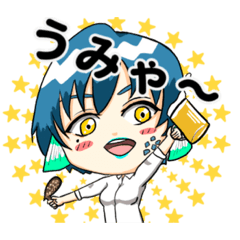 [LINEスタンプ] 半魚人のつな