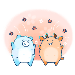 [LINEスタンプ] シカちゃんとクマくん