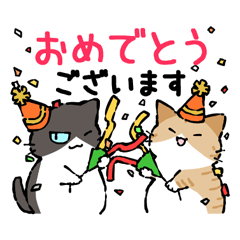 [LINEスタンプ] 使いやすい♪ハチワレ猫