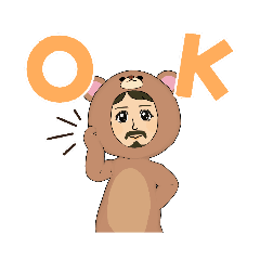 [LINEスタンプ] ひげのくま