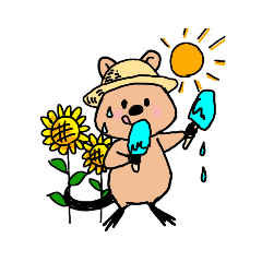 [LINEスタンプ] まいにちクオッカ 2 夏