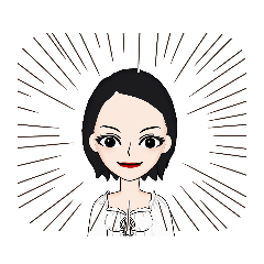 [LINEスタンプ] シュートヘアー女の子①