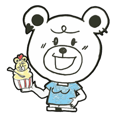 [LINEスタンプ] ネイリストのくま美byくろまめ