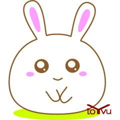 [LINEスタンプ] もっちりうさぎ-toYvu-