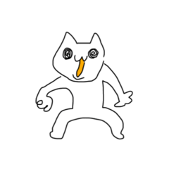 [LINEスタンプ] 右手で描いた猫さん。