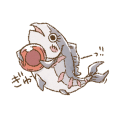 [LINEスタンプ] 鮭好きのシャケ美さんの画像（メイン）