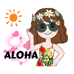 [LINEスタンプ] ハワイ語であいさつ aloha