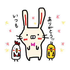 [LINEスタンプ] うさうさ隊ですね